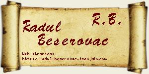Radul Beserovac vizit kartica